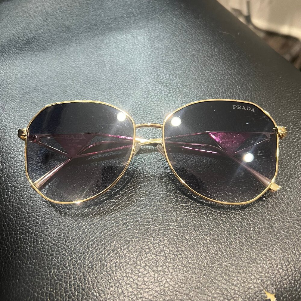 Prada PR 57YS Symbole irregular metal sunglasses